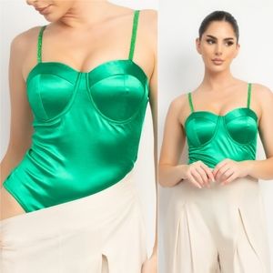 Glimmering Goddess Sweetheart Bodysuit - Green